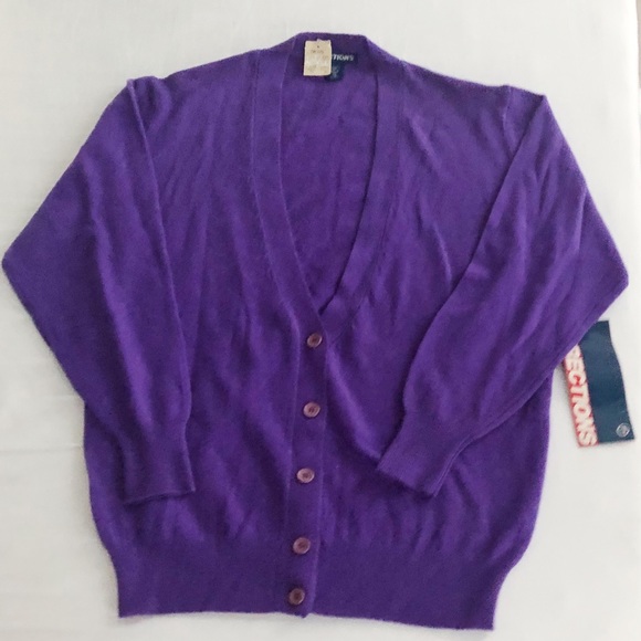 Vintage Sweaters - Vintage Purple Whimsigoth Cardigan Sweater